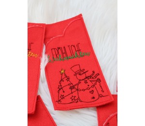 Stickdatei - Schneemann mit Weihnachtsbaum